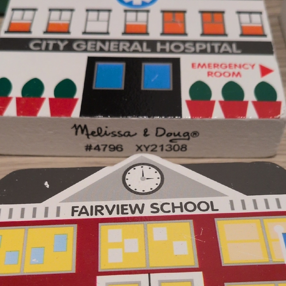 Melissa And Doug Wooden Town Blocks - Picture 4 of 4